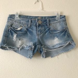 Distressed Jean Shorts  Size 1 Ripped Jeans